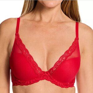 NWOT Natori Feathers Contour Plunge Bra size 32D Bonfire